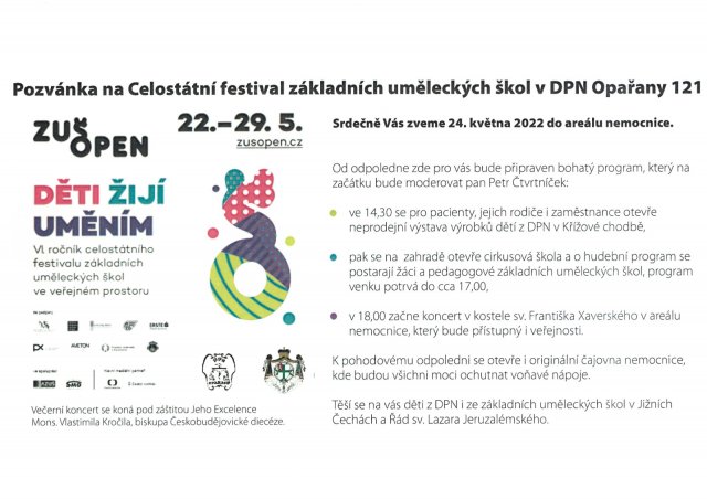 Celostátní festival základních uměleckých škol v DPN Opařany - 24. května 2022