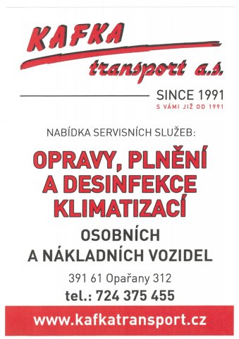 Nabídka služeb firmy KAFKA transport a. s.