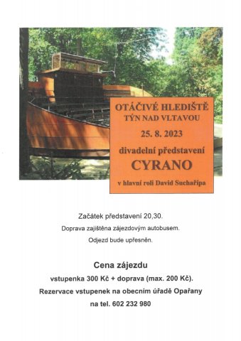 Otáčivé hlediště Týn nad Vltavou - Cyrano - 25. srpna 2023