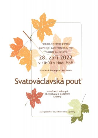Svatováclavská mše a pouť v Hodušíně - 28. září 2022