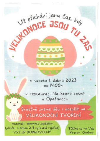 Velikonoční tvoření - 1. dubna 2023