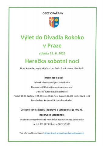 Výlet do Divadla Rokoko - Horečka sobotní noci - 25. června 2022